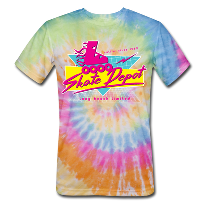 Skate Depot Retro | Tie Dye Tee (Multiple Dyes) - rainbow