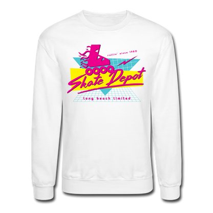 Skate Depot Retro | Crewneck Sweatshirt (Multiple Colors) - white