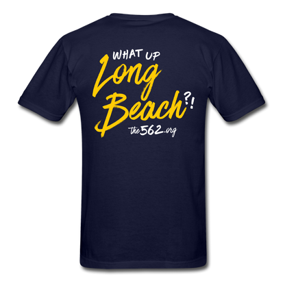 The 562 | What Up Long Beach?! Men's Navy Tee - navy