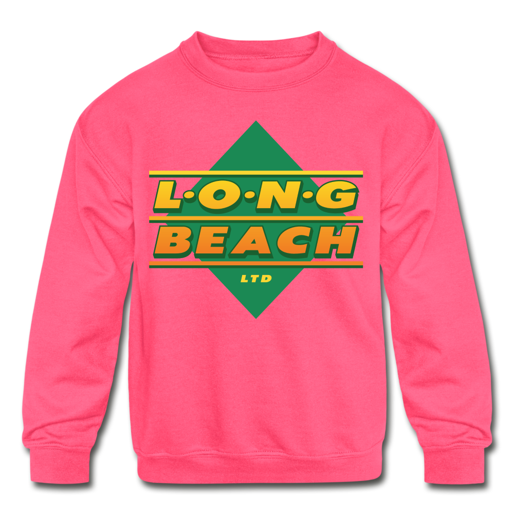 Upper Decker | Kids' Sweatshirt (Multiple Colors) - neon pink