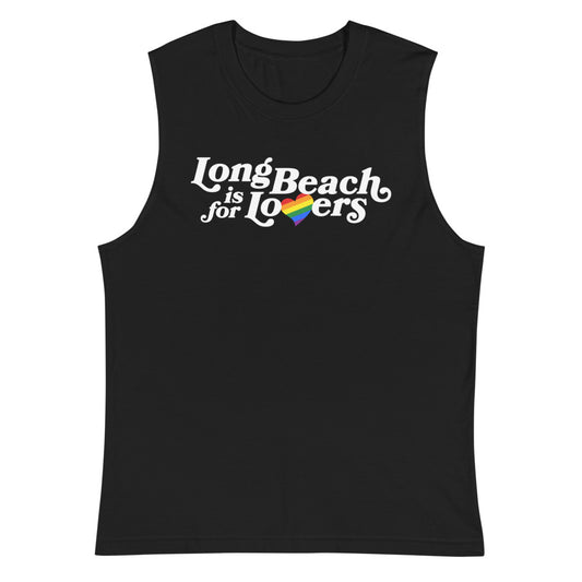 LB is for Lovers | Pride Black Muscle Shirt